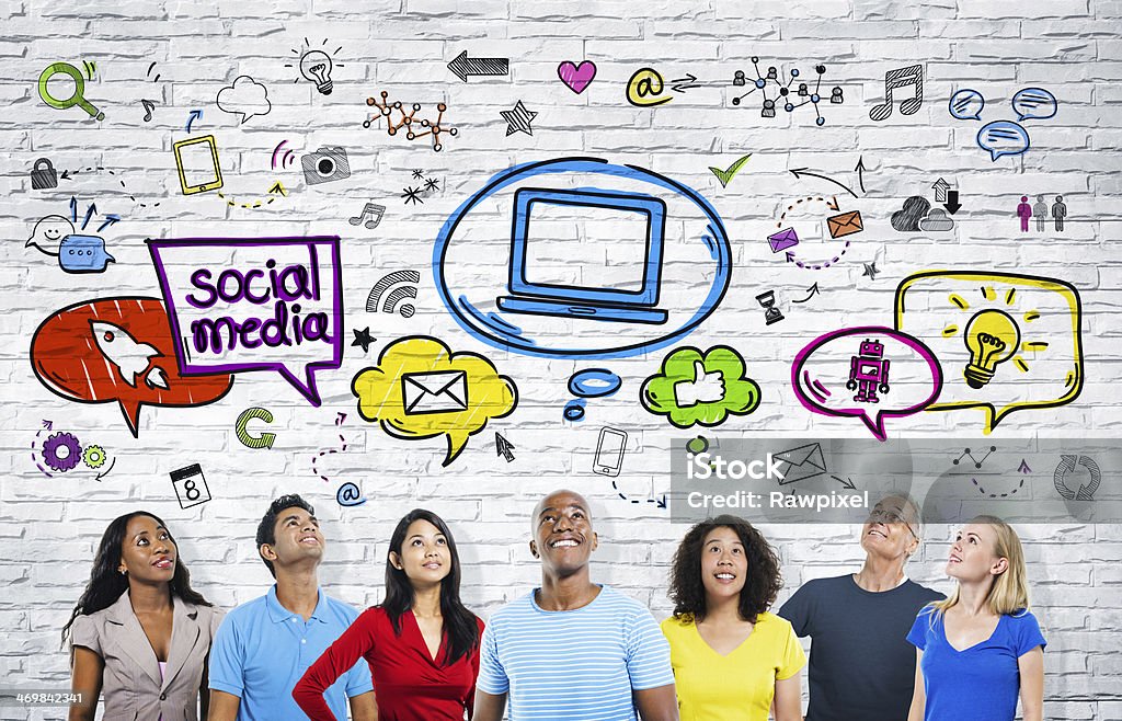 Social Media Communications Group  Admiration Stock Photo