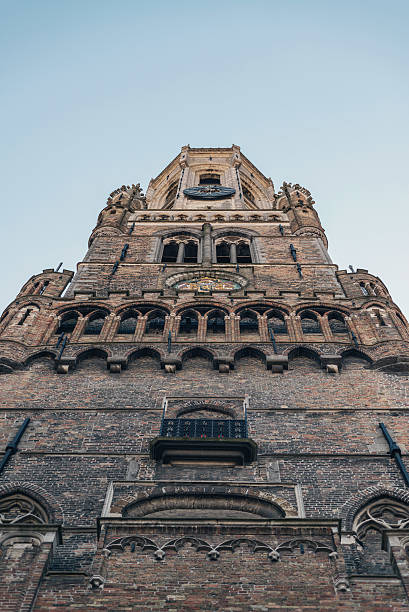 istock Low Angle View of Belfry Tower of Bruges 469843448