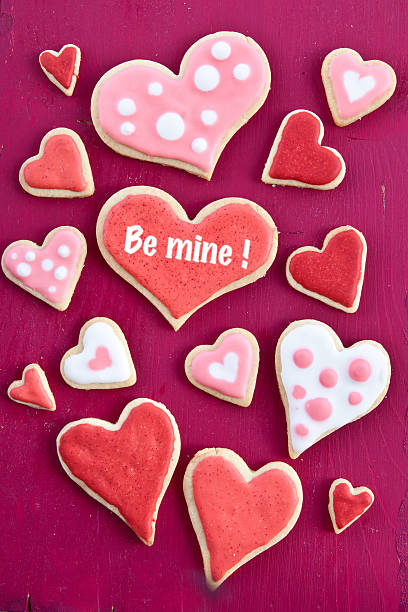 istock Colorful cookies on red 469843593