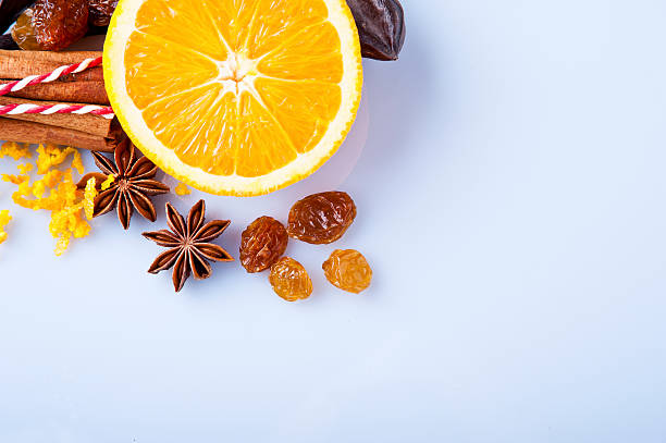 istock Sliced orange with cinnamon sticks and anise 469846619