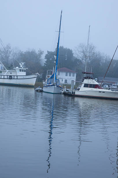 istock Boats in the fog 469854348