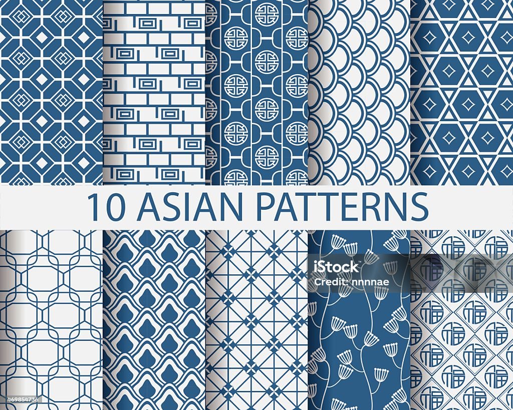 Pan Asian Pattern 10 Asian Patterns Stock Illustration - Download Image Now - 2015 ...