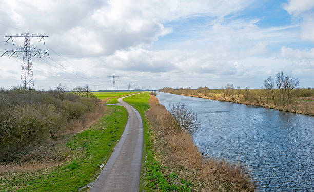 istock Road along a canal in spring 469855316