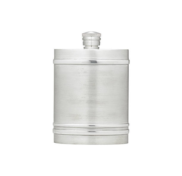 pewter flask Outdoor pewter flask for water or alcohol hipflask stock pictures, royalty-free photos & images