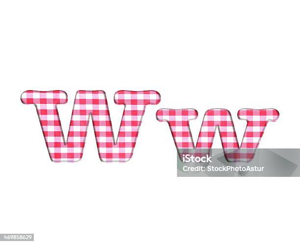 Abc Fabric Gingham Letter W Stock Photo - Download Image Now - Alphabet, Characters, Checked Pattern