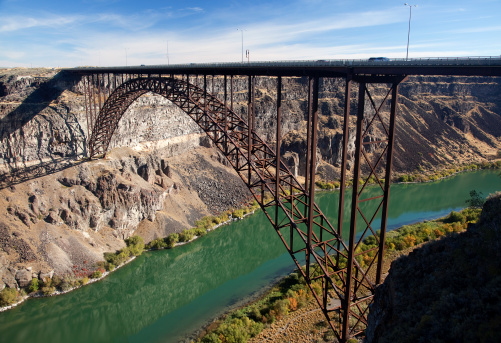 The Perrine Bridge near Twin Falls, Idaho, spanning the Snake River Canyon