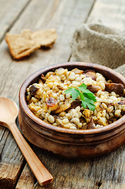 istock barley porridge with mushrooms 469864408