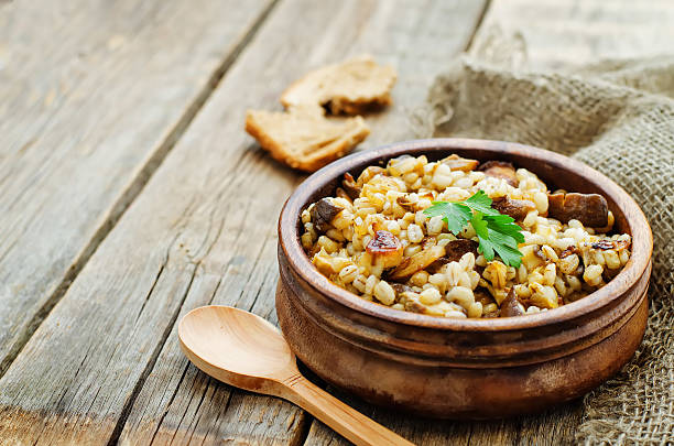 istock barley porridge with mushrooms 469864410