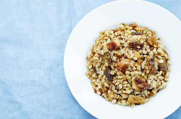 istock barley porridge with mushrooms 469864420