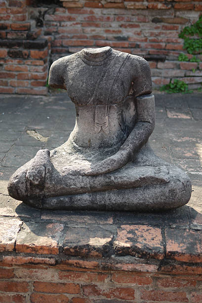 istock Headless damaged buddha in the ancient ayutthaya temple 469867103