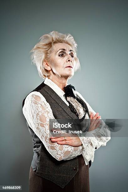 Bossy Countess Stock Photo - Download Image Now - Senior Women, Arms Crossed, Halloween