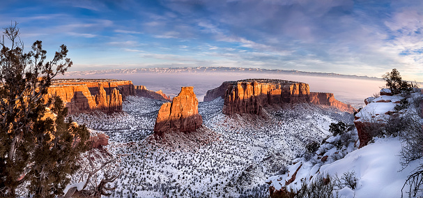 Independence Rock panoramic on Colorado National Monument in Western Colorado by Grand Junction