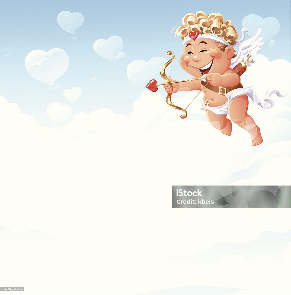 Il y a de l'amour dans l'Air - clipart vectoriel de Cupidon libre de droits