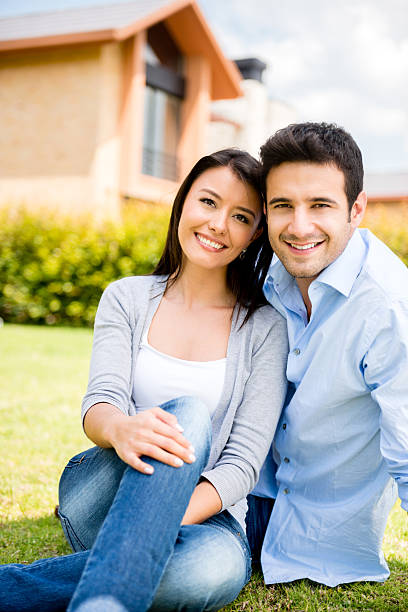 istock Happy couple in their house 469869323