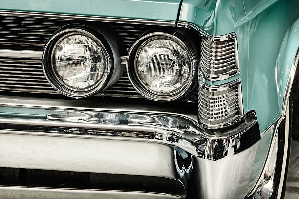 istock Retro styled image of a front of a classic car 469869368