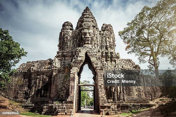 Angkor Thom Gate Cambodia Stock Photo - Download Image Now - Angkor Wat, Cambodia, Angkor Thom