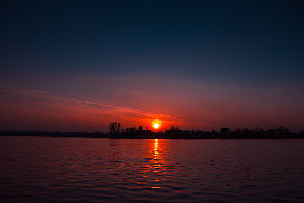 istock Picturesque forest and the river 469869492