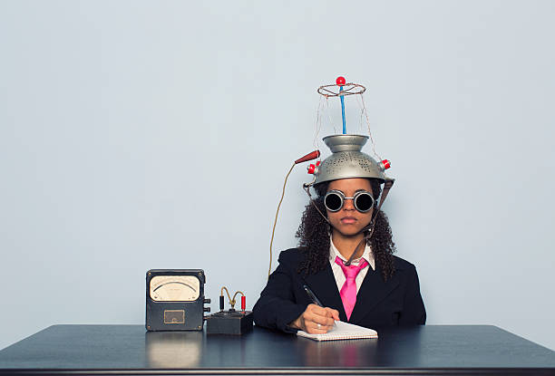 Business Mind A young businesswoman is ready and in tune for the next big business idea. genius stock pictures, royalty-free photos & images