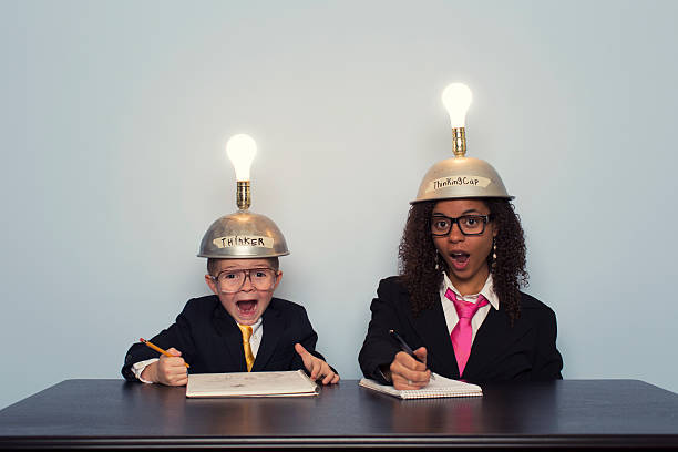 istock Young Business Boy and Woman React to Great Idea 469872137