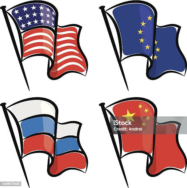 세계 포석 손 흔드는 설정 러시아에 대한 스톡 벡터 아트 및 기타 이미지 - 러시아, 미국, 중국