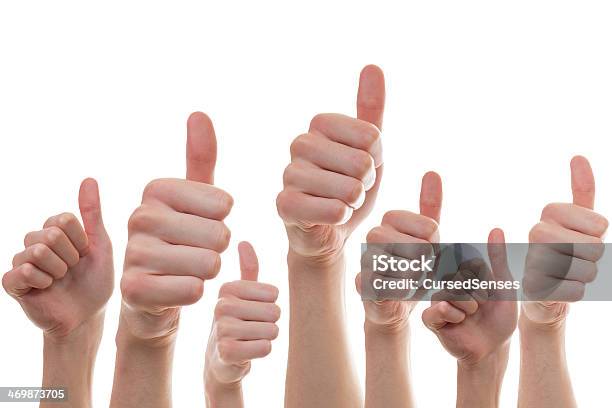 Collection Of People Showing Thumbs Up Stock Photo - Download Image Now - Admiration, Adult, Adults Only