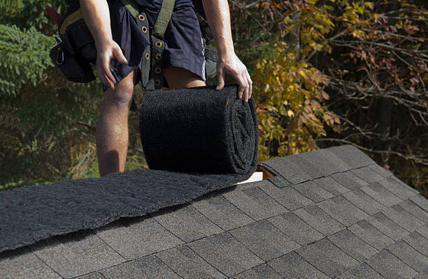 manic pantalones cortos en shingled instalar una válvula de ventilación en el techo ridge. - ridge fotografías e imágenes de stock