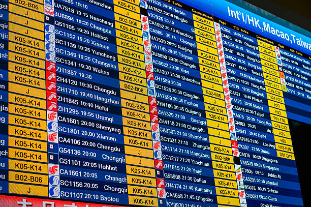 istock Airport departures board 469875334