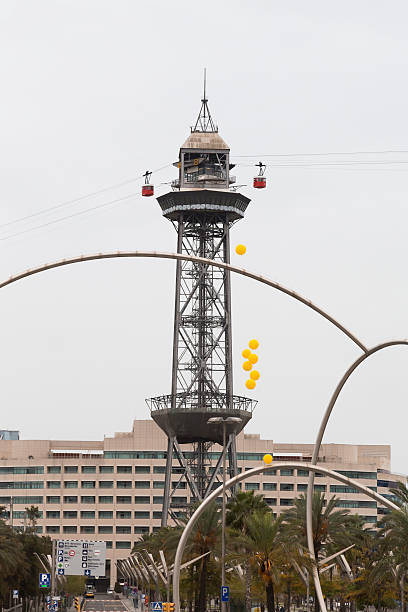 Barcelona - Yellow balloons launched in support for Catalonia's independence stock photo