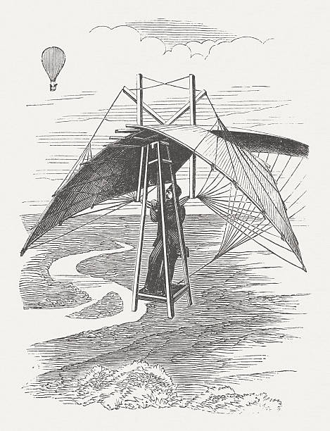 ornithopter, 1864 - flugel stock illustrations