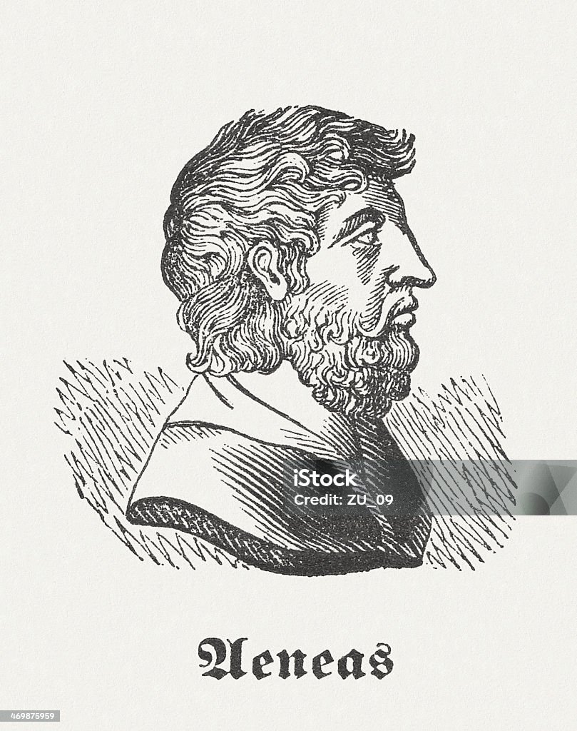 Aeneas - Illustrazione stock royalty-free di Incisione - Tecnica illustrativa