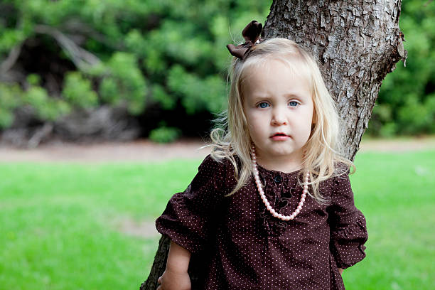 cute 2 year old girl outside