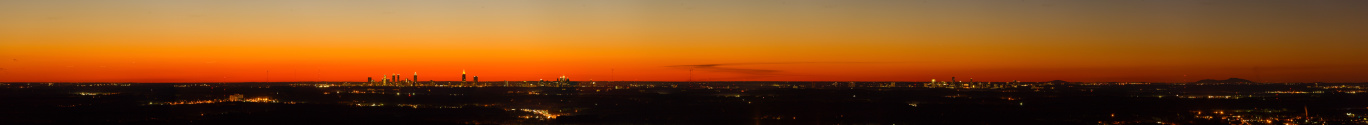 Panorama of Atlanta Downtown during dusk