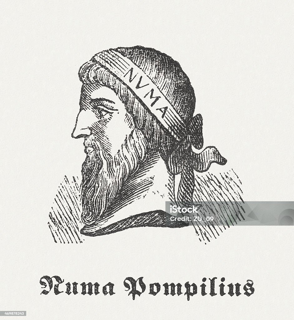 Numa Pompilius - Illustration de Antiquité romaine libre de droits