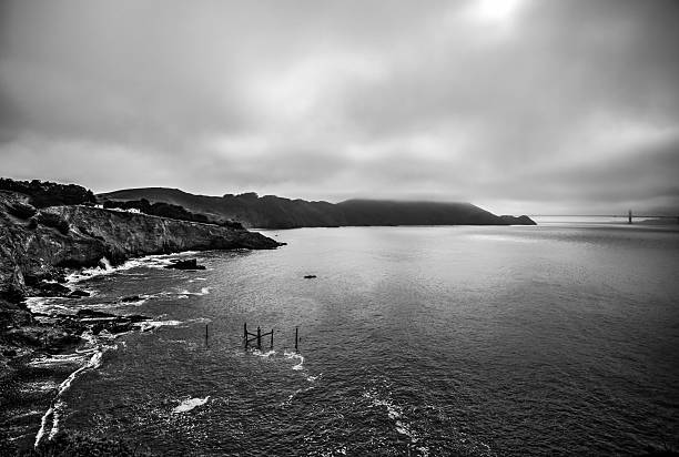 istock Rocky Coast and Stormy Sky, San Francisco Bay 469878253