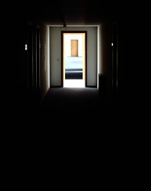 istock Light at the end of a corridor 469878371