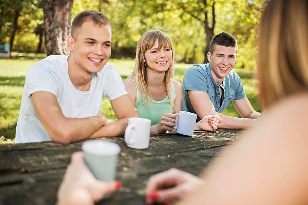istock Teenagers having picnic. 469879257