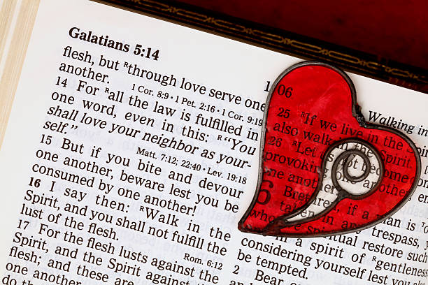 istock Love Your Neighbor Bible Scripture with Heart 469883259