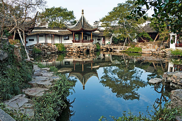 istock Master of the Net Garden with reflection 469883347
