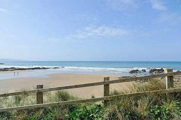 The beach at Bude in Cornwall, England, UK