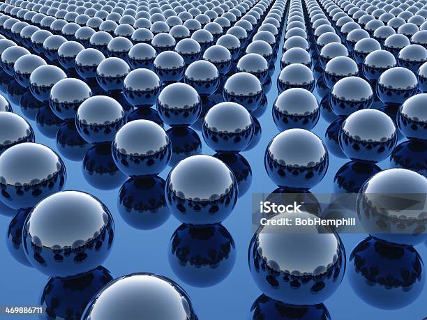 Pattern Of Spheres Stock Photo - Download Image Now - Abstract, Backgrounds, Blue