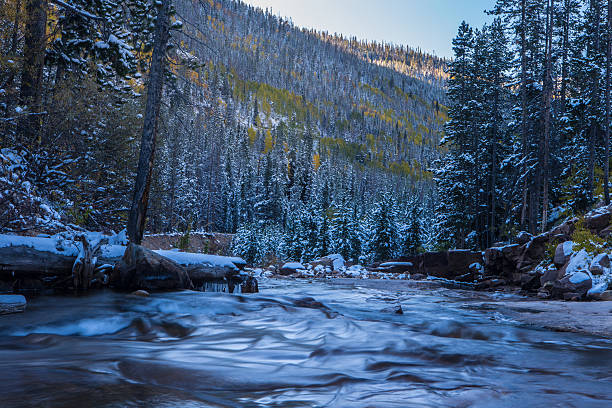 istock Winter Creek in the mountains 469886967