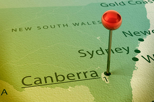 istock Canberra Map City Straight Pin Vintage 469887393