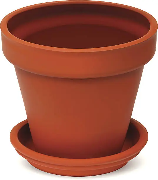 Vector illustration of Empty Flower Pot