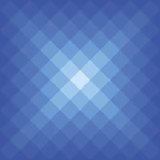 Vector illustration of Abstract Blue Pixelated Flare