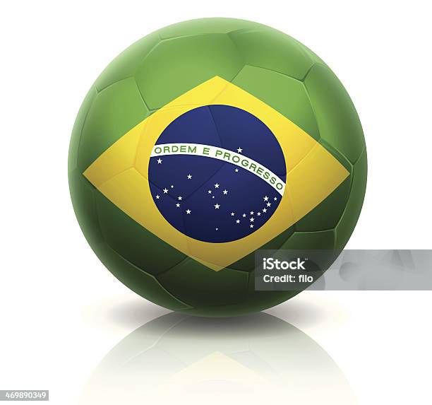 Мира По Футболу В Бразилии Футбольный Мяч — стоковая векторная графика и другие изображения на тему 2014 - 2014, International Team Soccer, Без людей