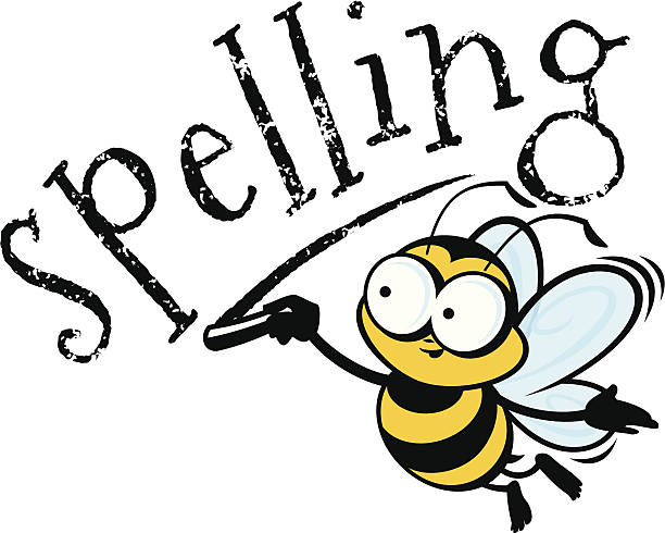 Spelling Bee Spelling Bee writing on chalk board spelling bee stock illustrations