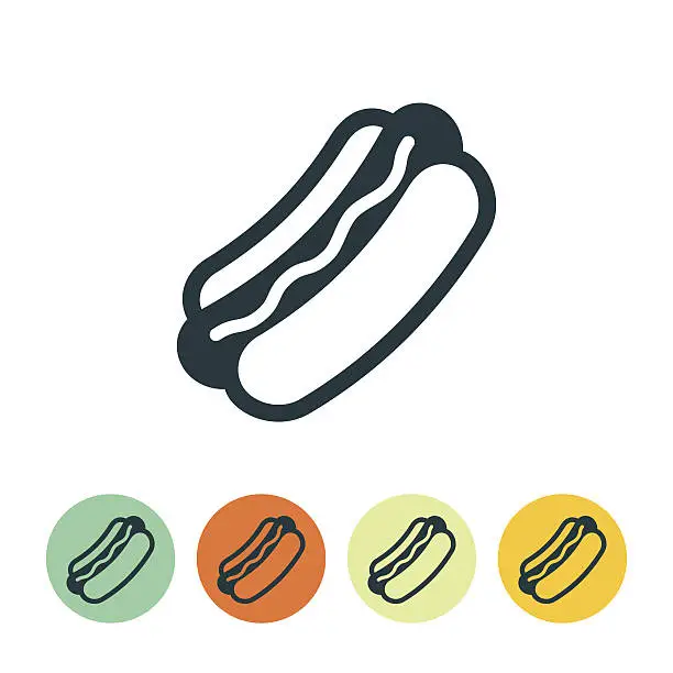 Vector illustration of Hotdog Icon