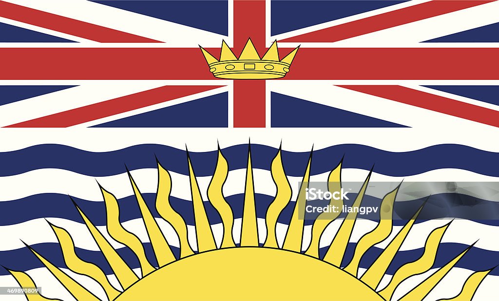 Bandeira de Colúmbia Britânica - Royalty-free Colúmbia Britânica arte vetorial