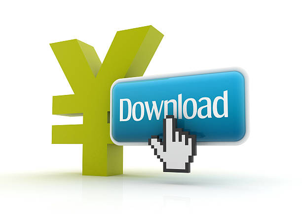 istock Yen sign - download button 469892051