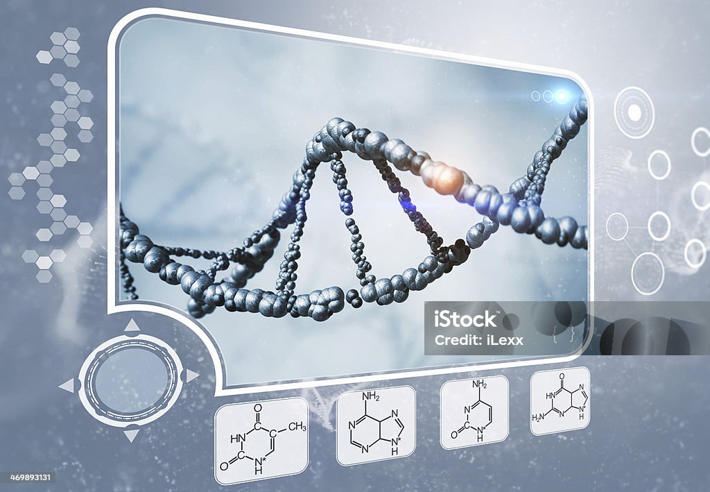 Анализ ДНК - Стоковые фото Adenine роялти-фри